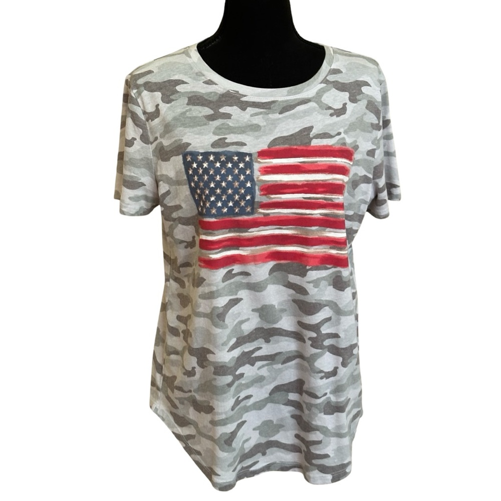 Maurices Camo American Flag Graphic Tee